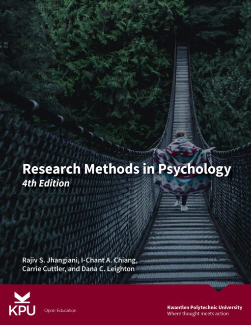 Image for the textbook titled Research Methods in Psychology - 4th Edition